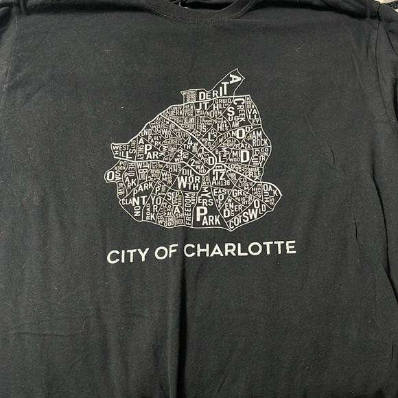Charlotte, NC map L/S shirt - Picture 1 of 4